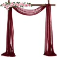 thumbnail image 1 of Decoración romántica para bodas, decoración para bodas al aire libre que da vida a su evento, tela drapeada burdeos brillante para un toque lujoso, duradera y reutilizable para una belleza duradera, 1 of 6