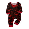 thumbnail image 4 of HTHLVMD Family Matching Pajamas, Halloween Sleep Set, Halloween Blood Drip Help Red Bat Full Print Family Matching Pajamas Set, Long Sleeve Crew Neck 2 Piece Loungewear, 12 Months, 4 of 4