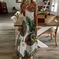 thumbnail image 3 of Calathea Lithography Sleeveless Dress Women's Elegant Loose Dresses Women Party Dresses Party Dresses Women's Clothing, 3 of 6