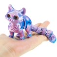 thumbnail image 1 of Juguete antiestrés Maxdecoer Gato articulado impreso en 3D azul violeta, 1 of 9