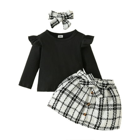 

EHQJNJ Toddler Ballet Outfit Blue Girl Autumn Winter Style Long Sleeved Polyester Spandex Plaid Skirt Suits Black Top Skirt Independently Girls Gymnastics Outfit Cruise Outfits