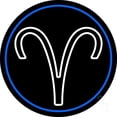 thumbnail image 1 of White Aries Blue Border LED Neon Sign 18 X 18 - inches Black Square Cut Acrylic Backing, with Dimmer - Bright and Premium built indoor LED Neon Sign for Storefront., 1 of 7