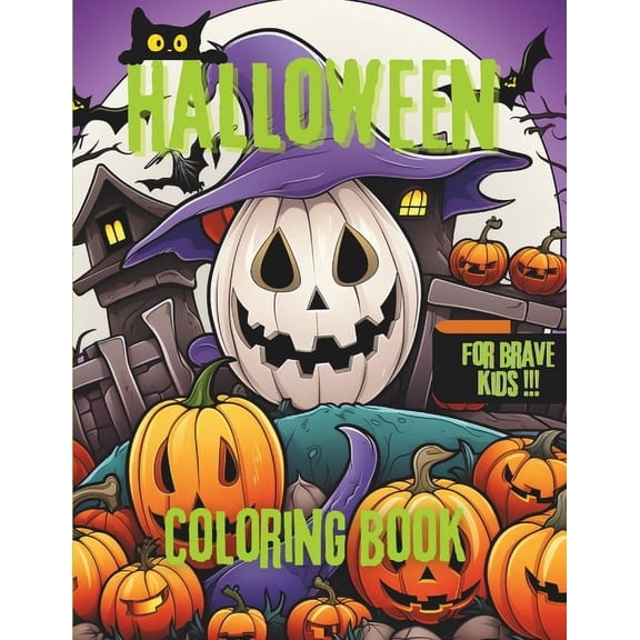 Halloween Coloring Book for Kids: For brave kids and nice monsters, (Paperback)