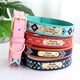 thumbnail image 2 of Collar Tribal para perro, collares de cuero personalizados para perro, bordado étnico, collares hechos a mano para mascotas, etiqueta de identificación para perros pequeños, medianos y grandes, Pug, 2 of 5