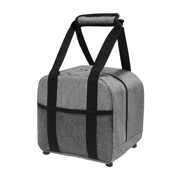 Sac de Rangement Portable pour Jeu de Quilles avec Poche en Filet pour Petits Objets Sac de Rangement à Main Gris