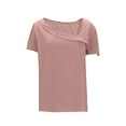 thumbnail image 5 of Mittory Womens Dressy Casual Blouses Asymmetrical V Neck Business Work Tops Ruffle Sleeve Summer Shirts, 5 of 7