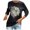 Black, variant on Black and Friday/Cyber·Monday Deals asdoklhq Womens Plus Size Tops Clearance, Womens Leisure Print Long Sleeve Round Neck Casual Loose Tops