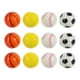 thumbnail image 1 of 12 minipelotas deportivas de espuma para béisbol, tenis, baloncesto, fútbol, juego antiestrés, decoración para fiestas, 1 of 8