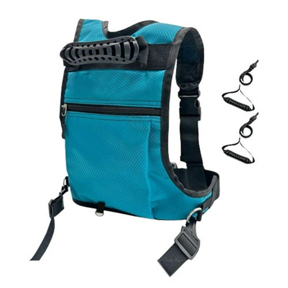 AMLESO Ski and Snowboard Harness for Kids Adjustable Ski Leash Ski Training Harness Blue