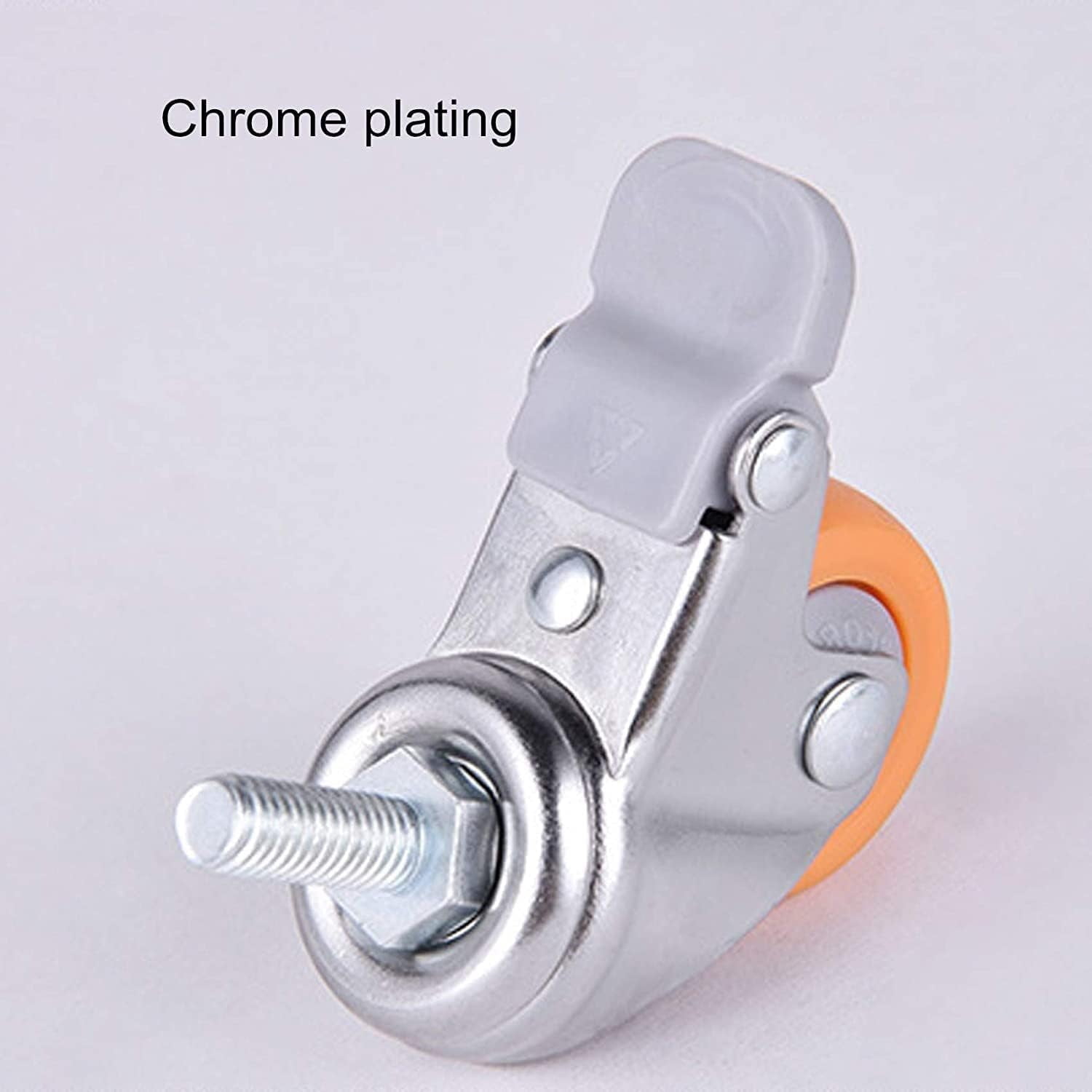Gamvdout Furniture Casters with Brake 360 Degree Rotating Threaded Stem Caster Wheel M8/M10 for Office Chair Screws Mute I