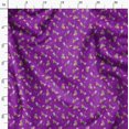thumbnail image 3 of Soimoi Purple Moss Georgette Fabric Leaf Floral Print Fabric by Yard 42 Inch Wide, 3 of 6