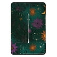 thumbnail image 2 of Dark Teal Floral Celestial Pattern Outdoor Picnic Blanket, Foldable Waterproof Beach Mat, Portable Beach Blanket for Beach Camping, Hiking, Family Concerts, 2 of 8
