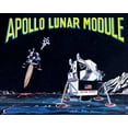 thumbnail image 2 of Retrobot 32x26 Gold Ornate Wood Framed with Double Matting Museum Art Print Titled - Apollo Lunar Module, 2 of 4