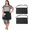 Black 2pk, variant on Unisex Waist/half Bistro Server Aprons with Pockets. Plus Size Apron XL XXL or Waist W40+