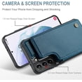 thumbnail image 3 of For Samsung Galaxy S21 Plus Case with Card Holder, for Samsung S21 Plus Wallet Case for Women Men with RFID Blocking, Durable Kickstand Shockproof Case for Galaxy S21 Plus 5G,Red, 3 of 6
