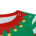 thumbnail image 4 of Pyjamas de Noël Ensemble Familial Costume Elf Vert Pjs de Noël Équipe Elf Pjs à Rayures Col Vêtements de Nuit, 4 of 9