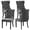 Gray, variant on Velvet Dining Chairs Set of 4, Black Wooden Legs, Modern Tufted Velvet Upholstered Backrest with Nailhead Trim, Wing Back with Back Ring Pull, for Dining Room, Living Room, Office