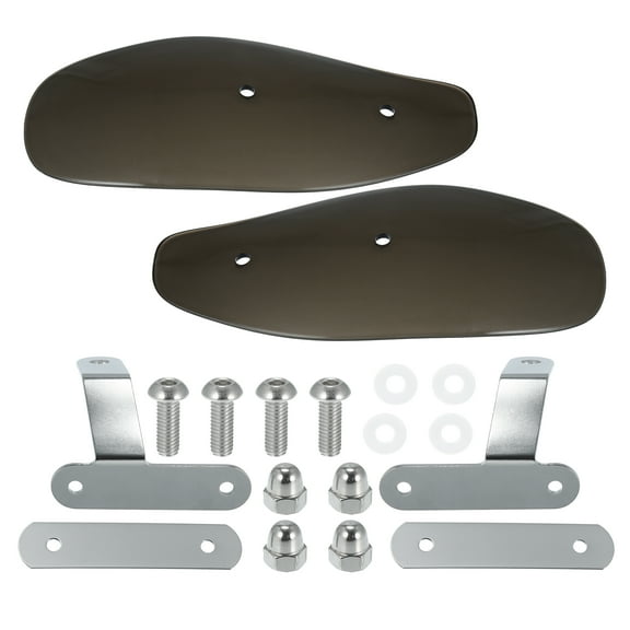 1 Pair Motorcycle Handlebar Handguard Hand Guards Windshield Deflectors Protector for Harley for Honda Smoked Color