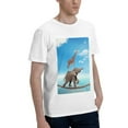 thumbnail image 2 of Bingfone Elephant Giraffe Men'S Loose Fit Short-Sleeve Pocket T-Shirt, 2 of 7
