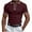 Wine Red, variant on ohmzyzo Mens Polo Shirts Lapel V Neck Button Short Sleeve Vintage Stretch T Shirts Casual Summer Golf Shirts