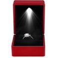 thumbnail image 3 of Boîte à Bagues Mode LED Boîte de Rangement pour Bagues Porte-Bijoux (Rouge), 3 of 4