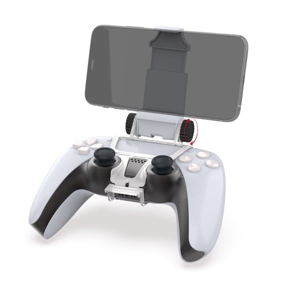 Compatible with PS5 Controllers Phone Mount Clip, Phone Holder Bracket for PlayStation 5 /  DualSense/Slim/Pro Controllers Adjustable Gaming Phone Clamp for Remote Play