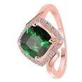 thumbnail image 5 of AoneJewelry 2.35 Carat Halo Diamond Emerald Ring In 10K Solid Rose, White & Yellow Gold, 5 of 5