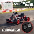 thumbnail image 3 of VOLTZ TOYS 24V Drift Go Kart for Kids, High-Speed Outdoor Electric Racer with Upgraded Dual 775 Motors, 13 km/h Motorized Ride-On Toy with Racing Seat Belt, Red, 3 of 8
