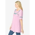 thumbnail image 5 of Woman Within Plus Size Embroidered Split-Neck Tunic, 5 of 6