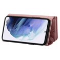 thumbnail image 3 of N.BEKUS Compatible For Samsung Galaxy S24 Skin-touch Wallet Cell Phone Cases with Short + Long Strap PinkGold, 3 of 5
