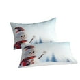 thumbnail image 2 of Juegos de ropa de cama juegos de colchas de muñeco de nieve navideño fundas de almohada Impresión 3D regalos de sábanas y camas Queen tamaño, 2 of 5