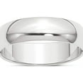 thumbnail image 1 of Platinum 6mm Half-Round Featherweight Band (Size 5) Made In United States plwhr060-5, 1 of 5