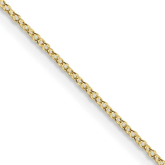 Auriga 925 Sterling Silver Gold Plated Sterling Silver 1.10 mm Cable Chain Necklace for Women 18"