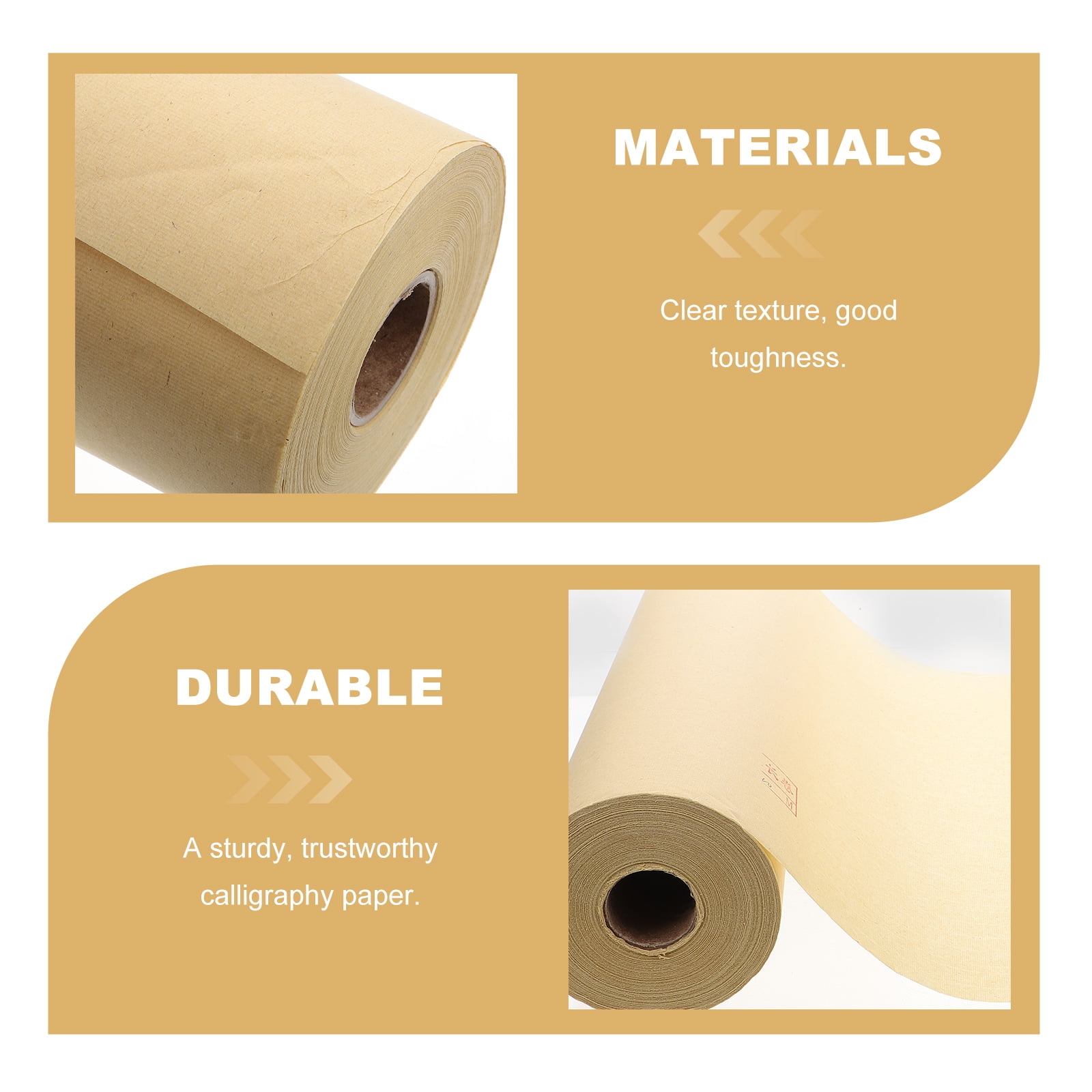 OUNONA Chinese Practice Paper with Absorbency, Beige Writing Sheets for Painting and Art