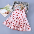 thumbnail image 2 of Robe Petite Fille Bretelles Spaghetti Robes d'Été pour Filles Robe Évasée à Volants Robe Florale Robe Décontractée pour Filles, 2 of 3