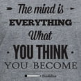 thumbnail image 3 of CafePress - Buddha Saying The Mind Is Everything ... Women's - Women's V-Neck Dark T-Shirt, 3 of 4