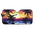 thumbnail image 2 of Uorisanigo Car Shade Car Accessiores Sunset Scenery Palm Tree Car Shade Cover Car Windshield Sun Shade Easy to Install Block UV Rays and Heat Keep Your Vehicle Cool Washable Decoration, 2 of 7