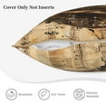 thumbnail image 5 of Haiem Musical Horse Vintage Collage Print Velvet Soft Solid Decorative Square Throw Pillow Covers Set with Elegant Piping Christmas Cushion Case for Sofa Bedroom Car-16"x16", 5 of 8