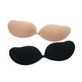 thumbnail image 2 of hirigin Women Adhesive Bra, Invisible Push Up Sticky Silicone Strapless Bra for Wedding Dress, Backless Dress, Dinner Dress, 2 of 5