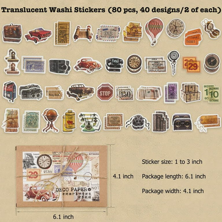 JOETMAE200 Pieces Scrapbook Stickers Kits- Vintage Ephemera Bundle Junk  Journal Kit, Celestial Washi Sticker Supplies Aesthetic Old Magazines for  Collage… - Buy Online - 528319513