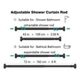 thumbnail image 5 of BloomFlower Black Shower Curtain Rod,43''-72'',Never Rust,Never Slip,No Drill,Matte,Adjustable Tension Metal Rod, 5 of 9