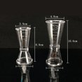 thumbnail image 2 of Double Clear Jigger Ounce Cup Plastic Resin Milk Tea Coffee Mixing Oz Scale Measuring Cup Home Bar Applies, 2 of 9