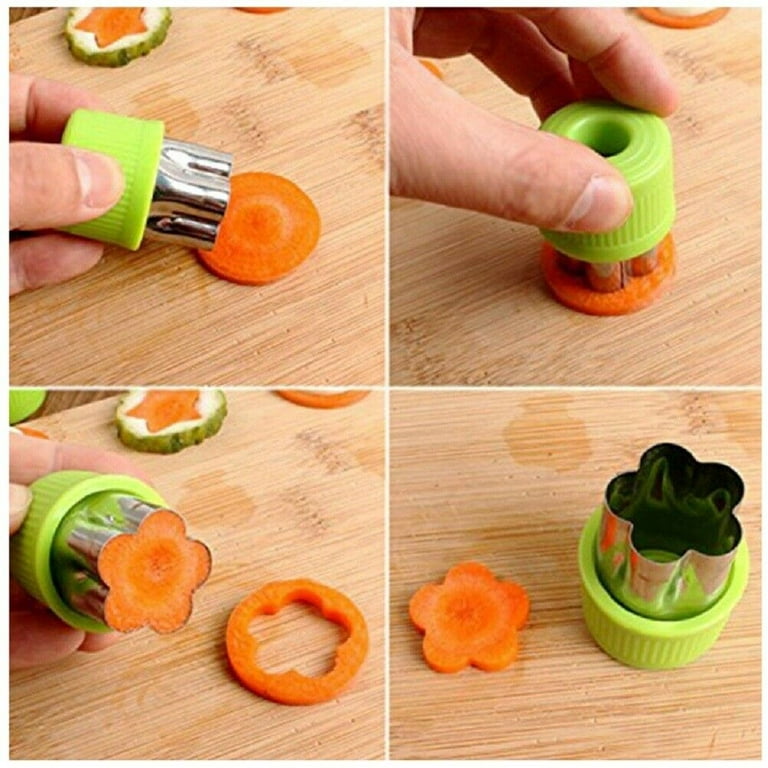Vegetable Fruit Cutter Set, 9 PCS Food Safe Stainless Steel Cookie
