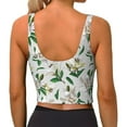 thumbnail image 3 of Kdxio Lilies Flowers Print Workout Crop Tank Top for Women Racerback Yoga Tank Tops Athletic Sports Shirts Exercise Undershirts, 3 of 9