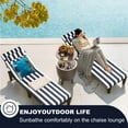thumbnail image 6 of Outdoor Lounge Chair Cushions, 72×21×3in High-Density Foam Chair Cushion with Ties and Pillow, Anti-fading Patio Chaise Lounge Cushions for Pool & Beach（2pc, Navy blue white stripes）, 6 of 6