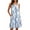 a-White, variant on Women's Cotton Nightgown with Pocket,Blue & White Floral Print Sleeveless Ruffled Hem Loose Muumuu Sleep Dress,L
