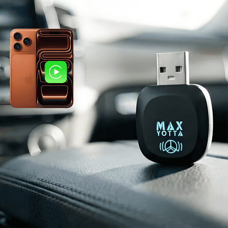 CarPlay Wireless Adapter for iPhone - Auto Connect, Plug & Play, for Use in Car/Truck/RV, Stable Connection for Music, Maps, Calls on Factory CarPlay Systems 2016+