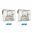 thumbnail image 7 of FORMRS 13-13.3 inch Laptop Sleeve Case Soft Carrying Quilted Computer Bag Cover, Green Cute Cat, 7 of 7