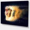 thumbnail image 2 of White Lion with Open Jaws - Animal Canvas Wall Art, 2 of 3