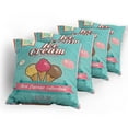 thumbnail image 5 of Ambesonne Ice Cream Throw Pillow Cover 4 Pack, Words Toppings, 18", Seafoam Pink Pale Yellow, 5 of 7